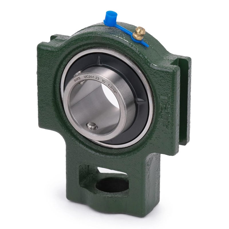 Xike 2 Pcs UCT207-23 Bore 1-7/16" Pillow Block Take-Up Mounted Ball Bearings, Solid Cast Iron Base and Self Aligning Chrome Steel - Image 3